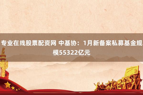 专业在线股票配资网 中基协：1月新备案私募基金规模55322亿元